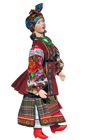 Киевская губерния, костюм народной куклы